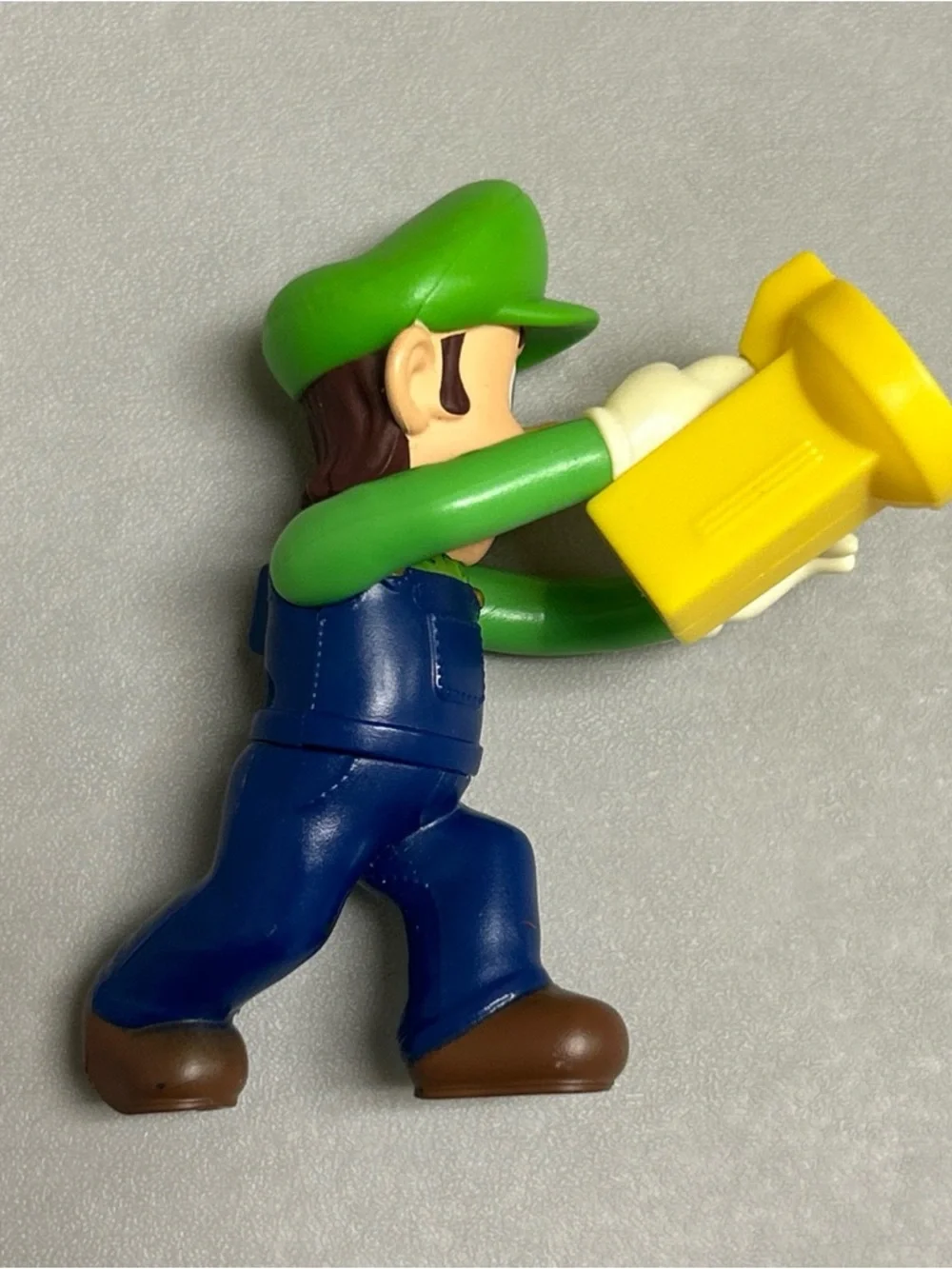 Nintendo Green and Blue Plumber Action Figure with Yellow Accessory